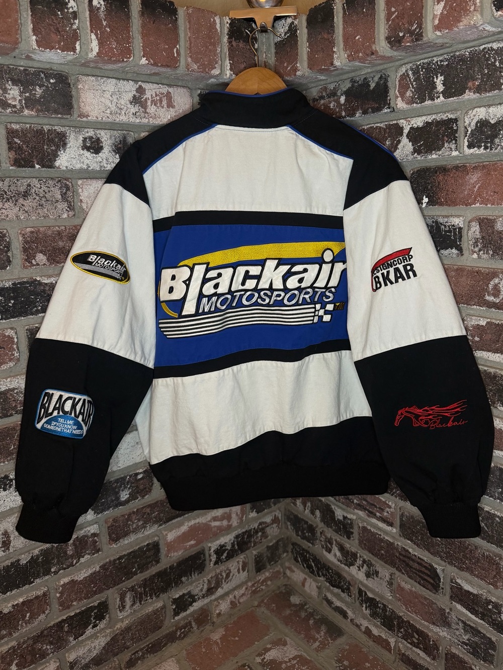 Vamtec Vintage Blackair Motosports Cotton Racing Streetwear Bomber Jacket Coat